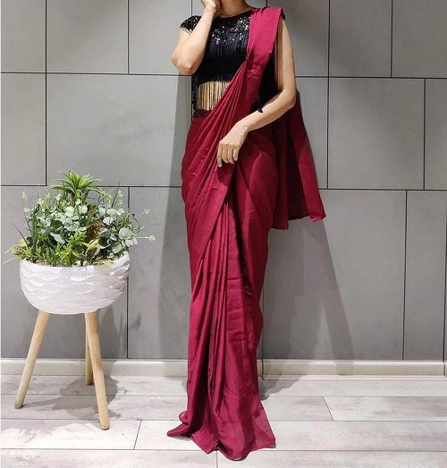 Readymade Stitched Saree - Buy Readymade Stitched Saree Online Starting at  Just ₹265 | Meesho