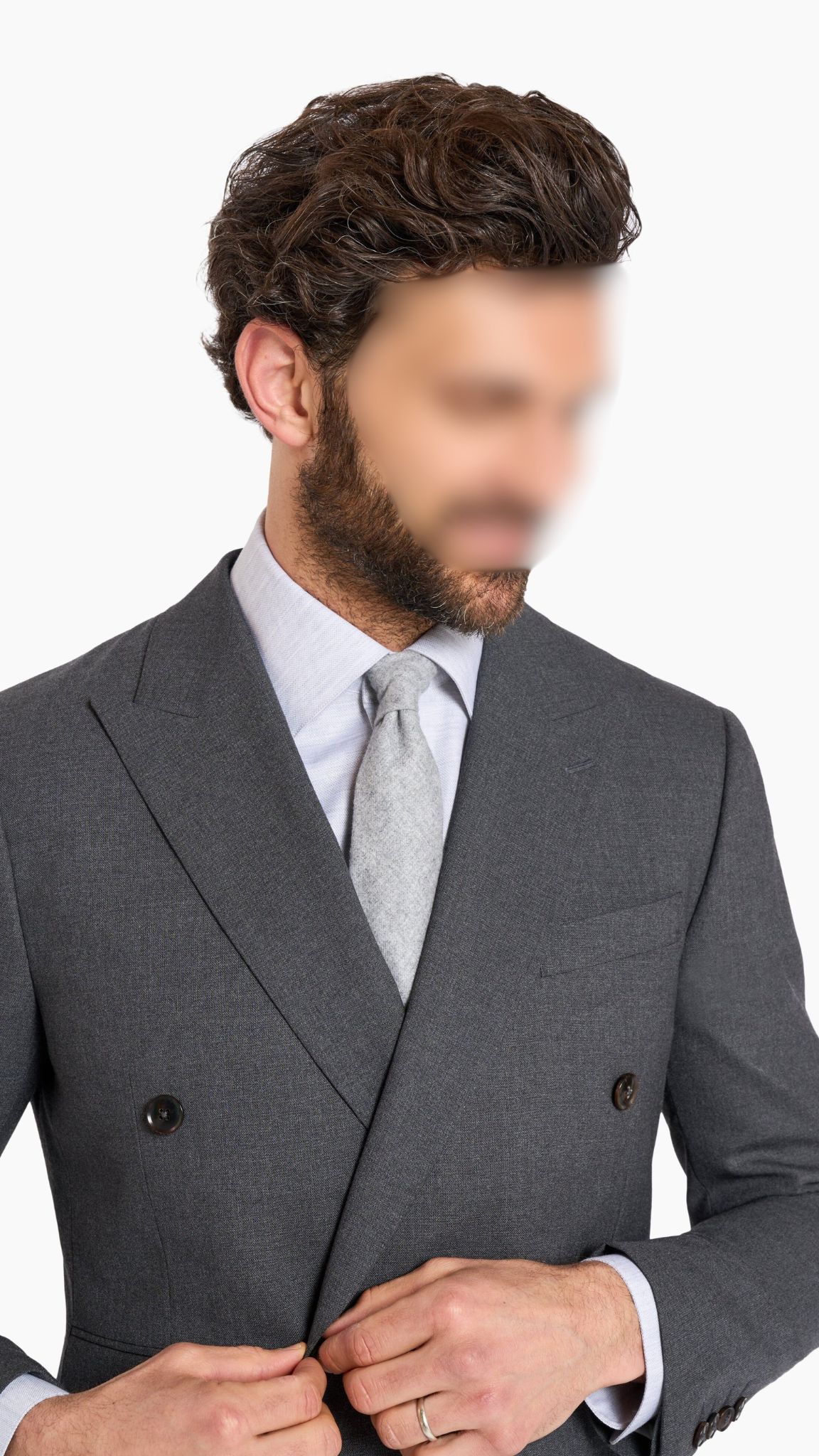 Double Breasted Charcoal Suit 3