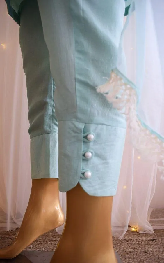 Aqua Cutwork Kurta Set (11)