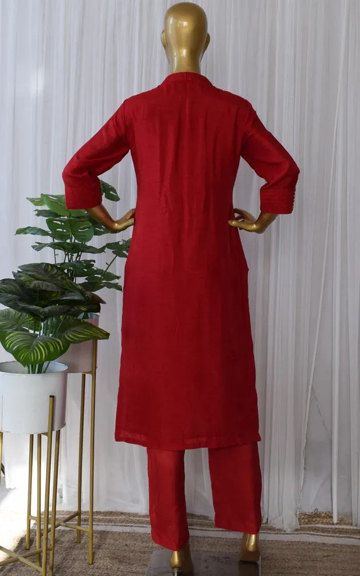 Slim Fit Dola Silk Pants (4)