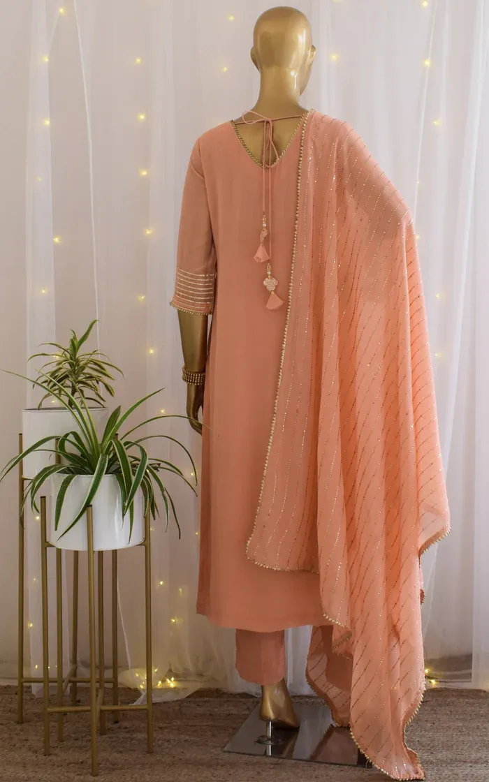 Slim Fit Georgette Pants (3)