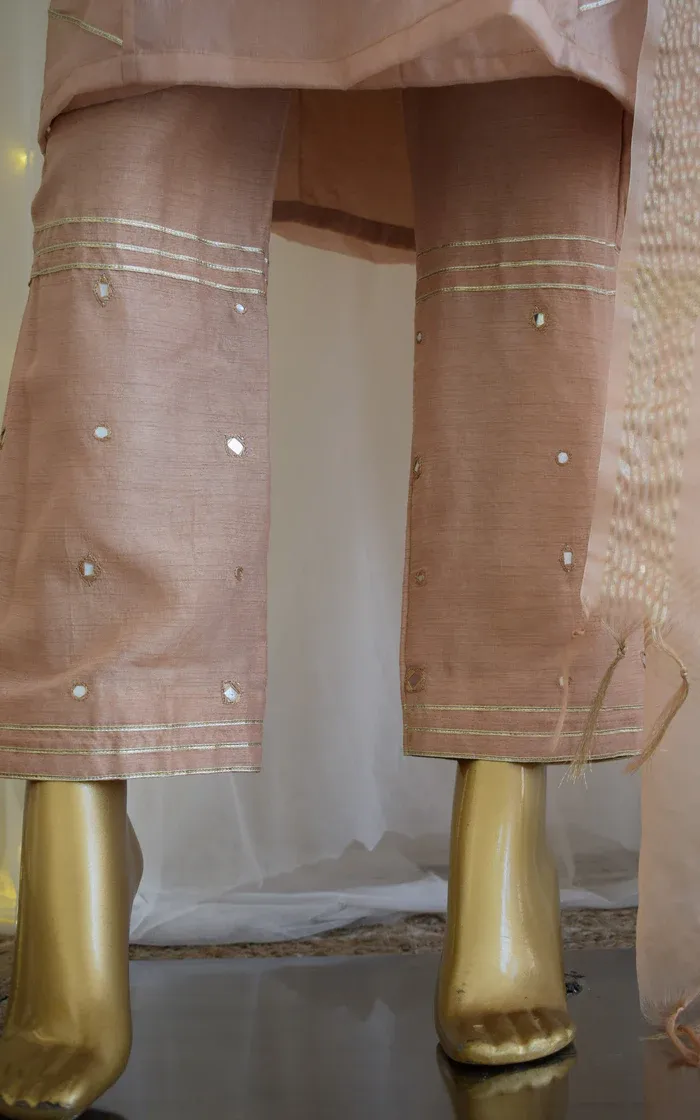 Straight Fit Pants With Mirrorwork (3)