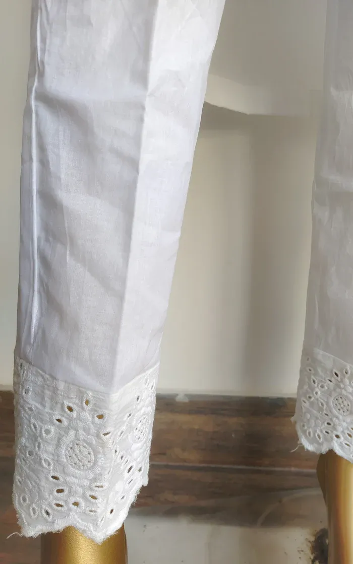 White Cotton Pintucks Kurta and Pant (3)